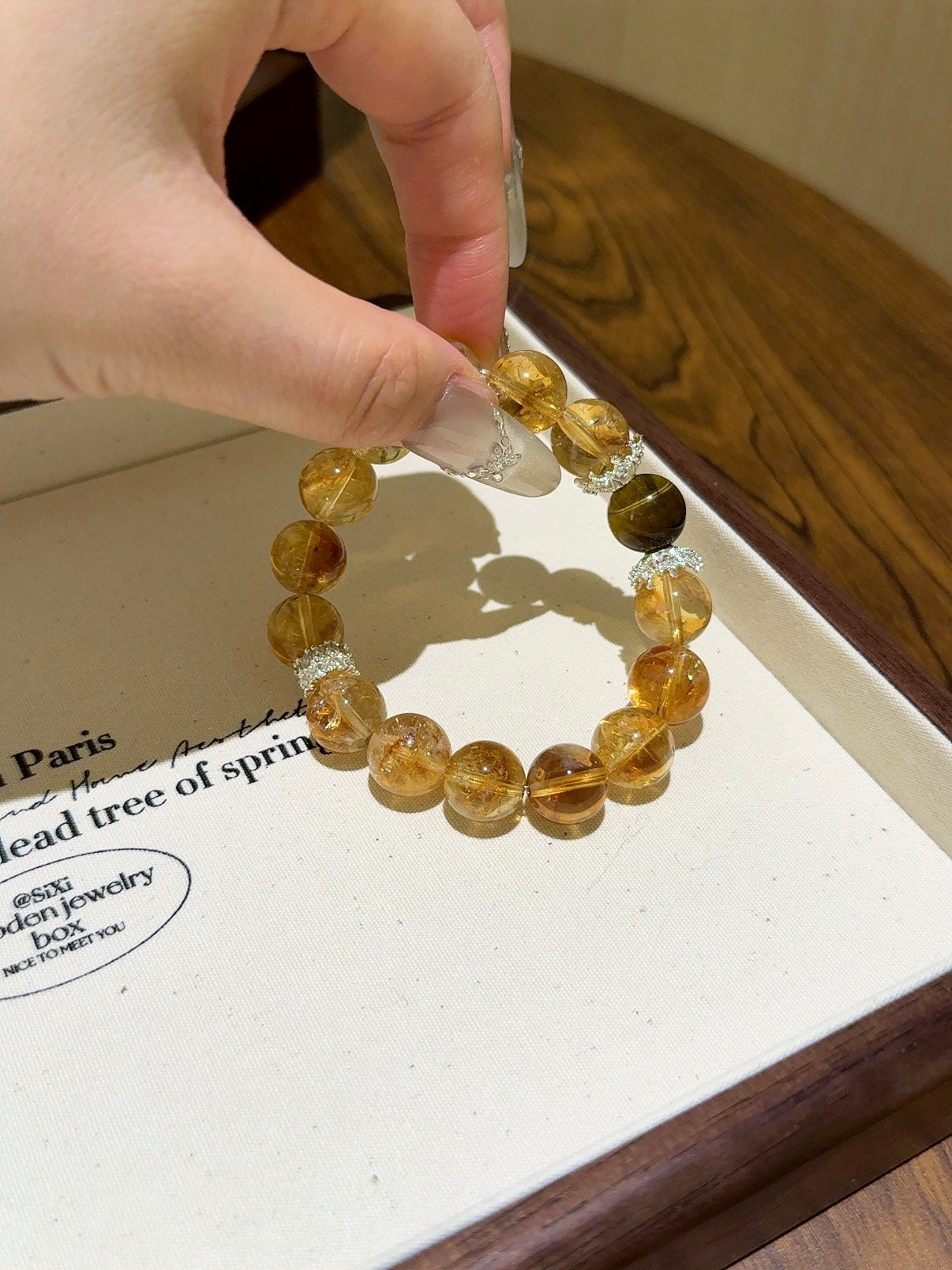 ▫️▪️ Yellow tower crystal yellow tiger's eye bracelet
